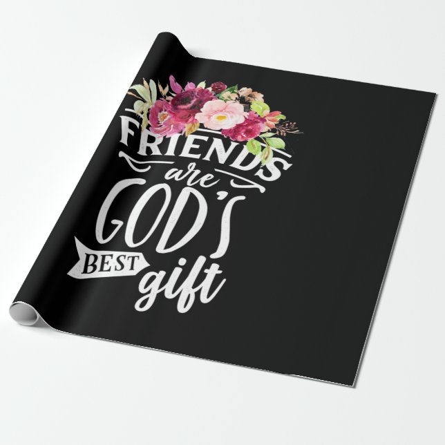 Papel De Presente Amigos são o melhor presente de Deus (Desenrolado)