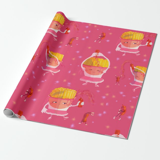 Papel De Presente Amo ketchup (Desenrolado)