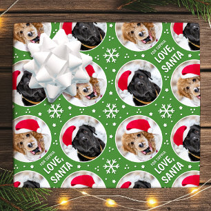 Papel De Presente Amo Papai Noel Nome Personalizado 4 Fotos Verde Na