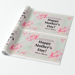 Papel De Presente Amo-Te Mãe Typografia Dia de as mães Feliz Moderno