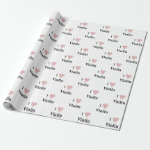 Amo Violin Red Heart of Music Notes