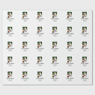 Papel De Presente Amo você foto de vovó nome mensagem netos