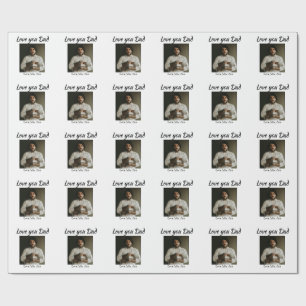 Papel De Presente amo você papai dia dos pais adicionar foto nome si