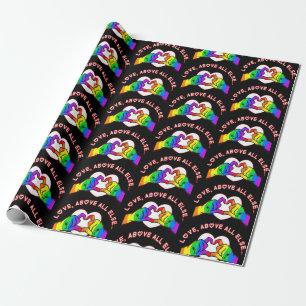 Papel De Presente Amor Acima De Todos Os Outros Pretos