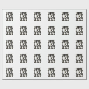 Papel De Presente Amor Como Jesus Design de Tipografia Cristã_1