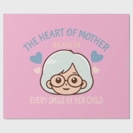 Papel De Presente amor da mãe sentida - dia de as mães