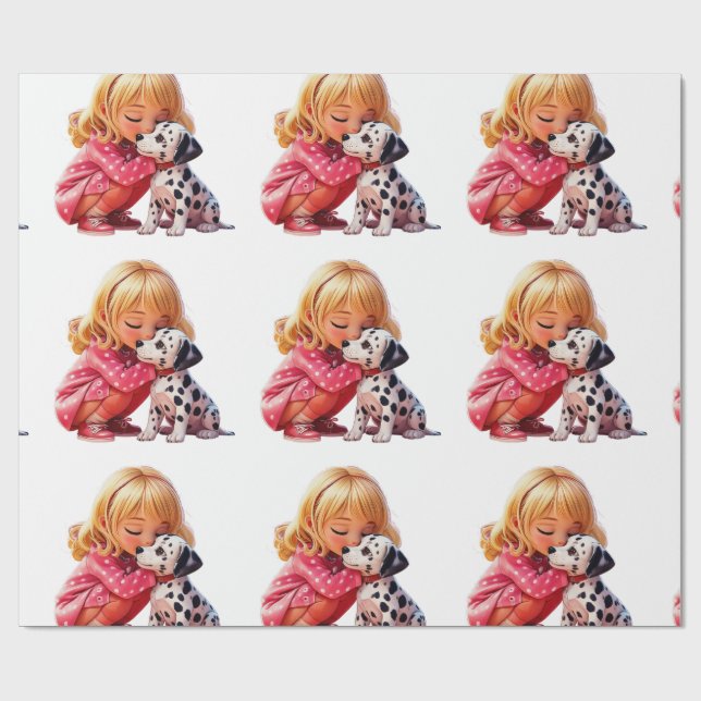 Papel De Presente Amor de Cachorrinho (Aberto)