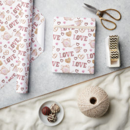 Papel De Presente Amor de Chá Dia dos Namorados