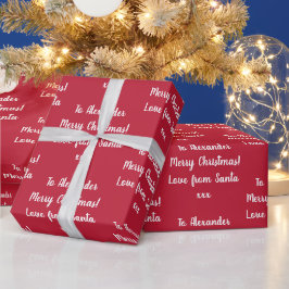 Papel De Presente Amor de Natal De Papais noeis Personalizados Verme