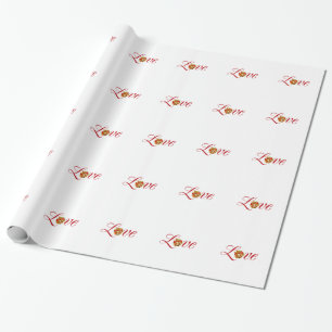 Papel De Presente Amor Feriado Design Xmas
