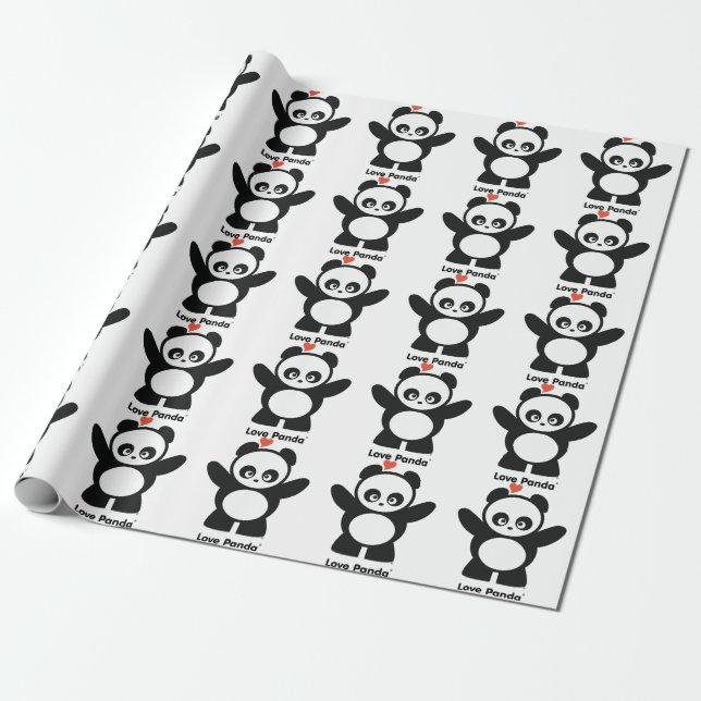 Papel De Presente Amor Panda® (Desenrolado)