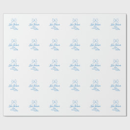 Papel De Presente Amor para sempre laço azul feliz dia dos namorados