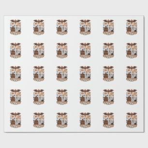 Papel De Presente Amor Pelo Esqueleto da Casa Assombrada de Hallowee