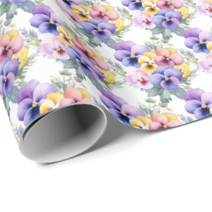 Papel De Presente Amor-Perfeito de Primavera