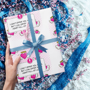 Papel De Presente Amor personalizado estilo de banda desenhada msg p