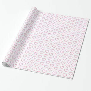 Papel De Presente Amor Rosa - Adicione suas cores - Corações