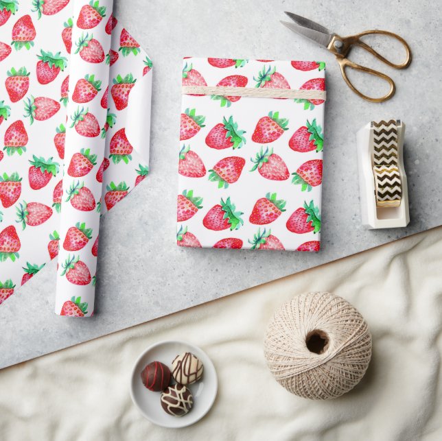 Papel De Presente Amoras Aromáticas Vermelhas Aromáticas (Artesanato)