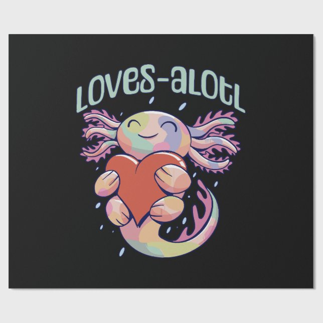 Papel De Presente Amores Românticos - axolote feliz (Aberto)