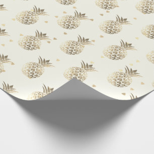 Papel De Presente Ananás tropicais de Verão, fruta, sépia lux