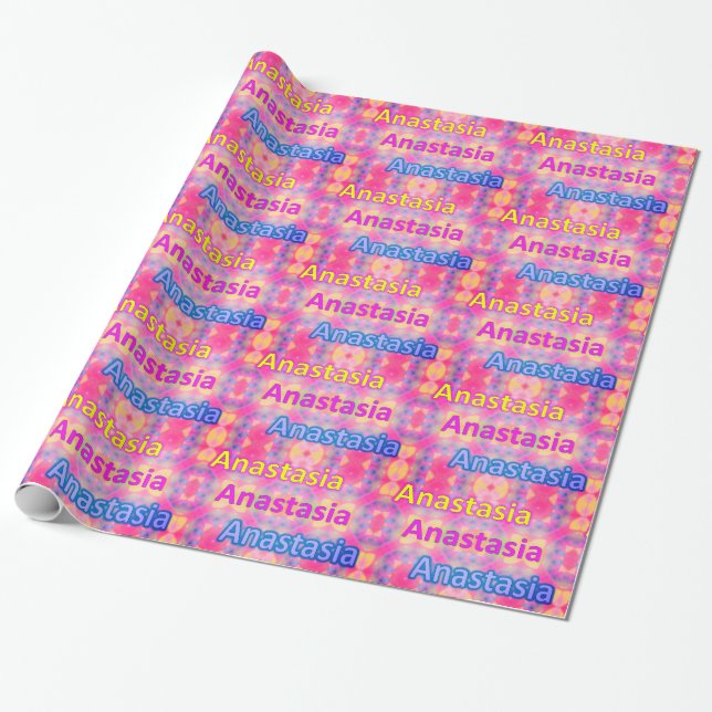 Papel De Presente ANASTÁSIA ~ Padrão Fratural Personalizado (Desenrolado)