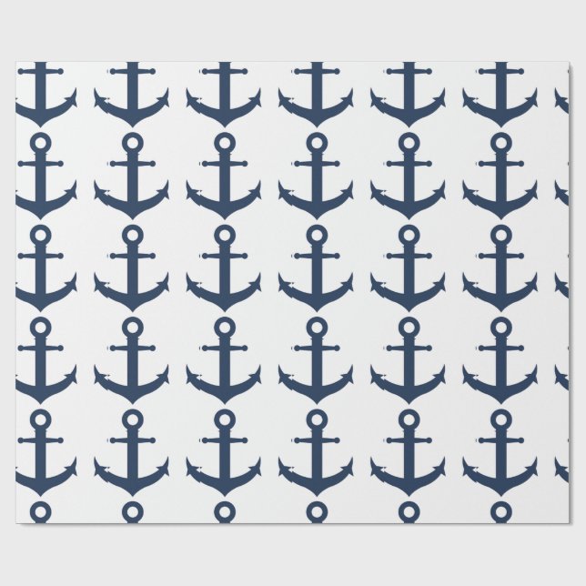Papel De Presente Âncora de Navio Militar Náutica  (Aberto)