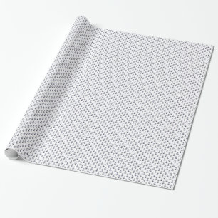 Papel De Presente Âncoras Azuis Navais, Fundo Branco