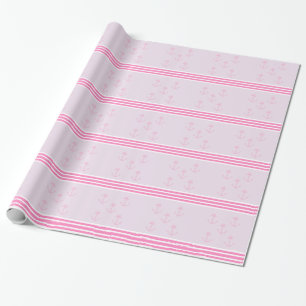 Papel De Presente Âncoras Náuticas Rosa