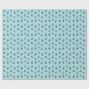 Papel De Presente Âncoras Verão