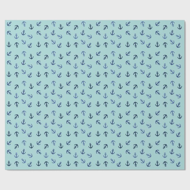 Papel De Presente Âncoras Verão (Aberto)