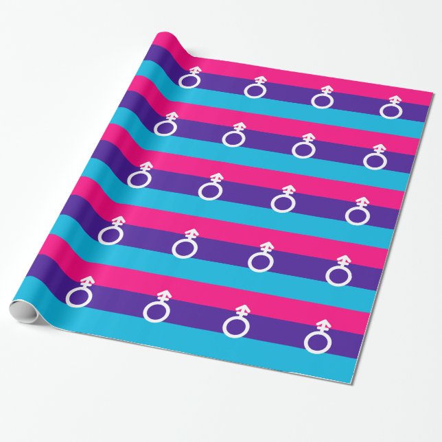 PAPEL DE PRESENTE ANDROGYNE PRIDE SYMBOL (Desenrolado)