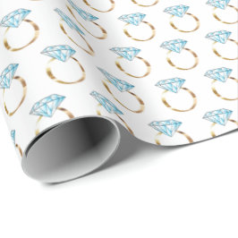 Papel De Presente Anel de Noivado com Diamante