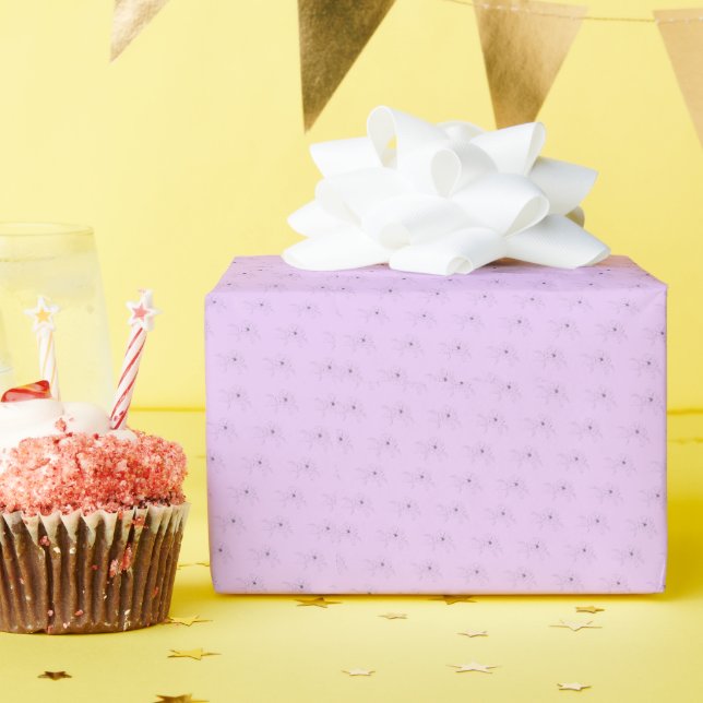Papel De Presente ~Anêmona em Lilás Claro (Festa de aniversário)