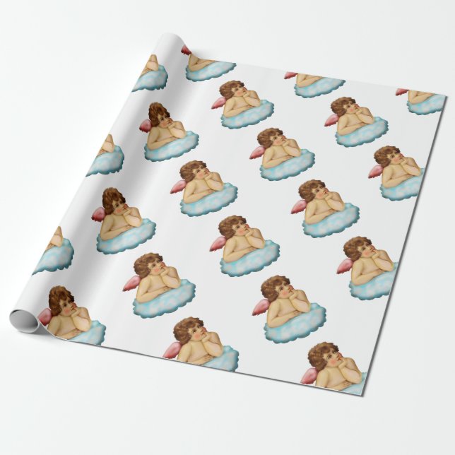 Papel De Presente Angel Cloud Cupid (Desenrolado)