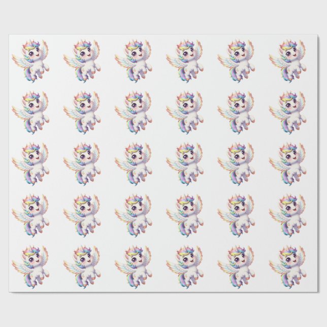 Papel De Presente Angel unicorn is so cute (Aberto)