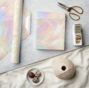 Papel De Presente Angel Wings Aqua Blue