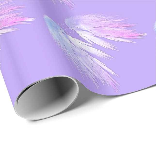 Papel De Presente ANGEL WINGS Fairy Purple Sweet 16 (Ponta do rolo)