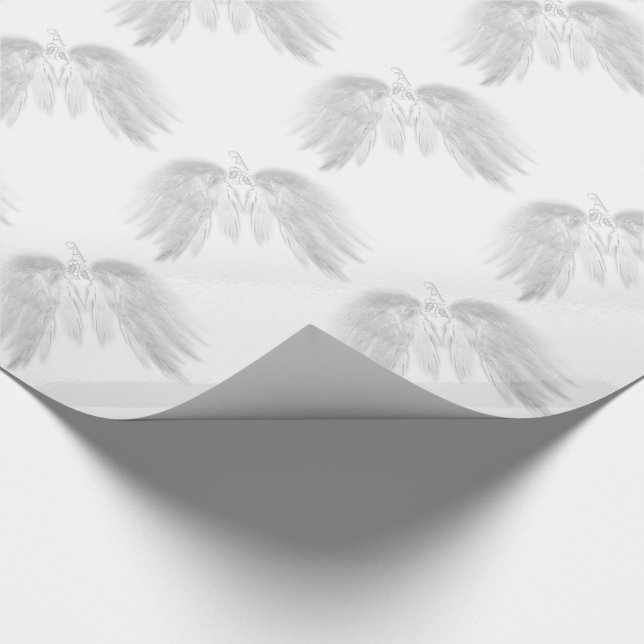 Papel De Presente ANGEL WINGS Monograma branco Holly Holly (Ponta)