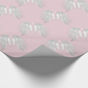 Papel De Presente ANGEL WINGS Monograma Rosa