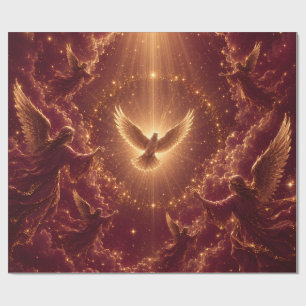 Papel de Presente Angelical Borgonha