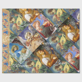 PAPEL DE PRESENTE ÂNGULOS DE NATAL DE FAZER MÚSICO, JOVEM AMOR DE PA