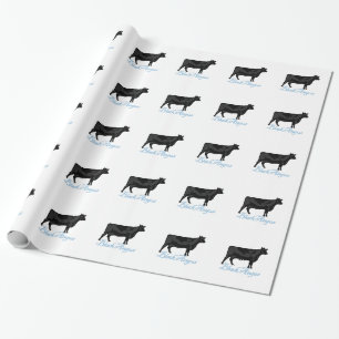 Papel De Presente Angus preto