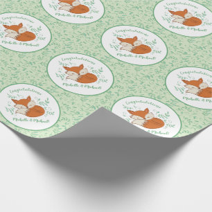 Papel De Presente Animais da Floresta Chá de fraldas
