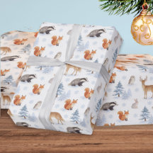 Animais da Floresta de Inverno Natal Fauna