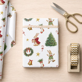 Papel De Presente Animais da Floresta no Feriado de Natal
