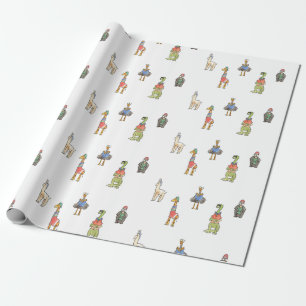 Papel De Presente Animais da Parte