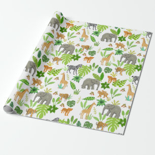 Papel De Presente Animais da Selva