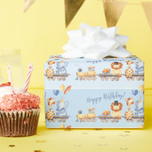 Animais de festa no trem Criança Selva Feliz Anive