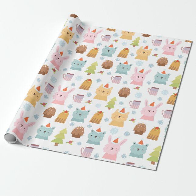 Papel De Presente Animais de inverno cubanos (Desenrolado)