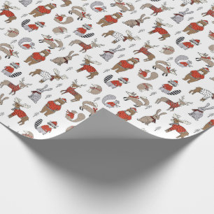 Papel De Presente Animais de inverno do Sweater Weather