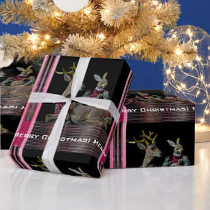 Papel De Presente Animais de Natal